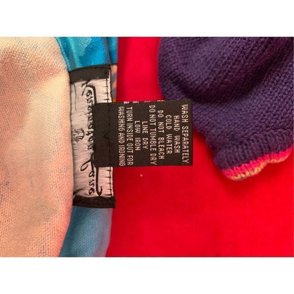 Kensington Lane Women's Multicolor Tropical Camo Long Sleeve Silk Top Small - Picture 5 of 5